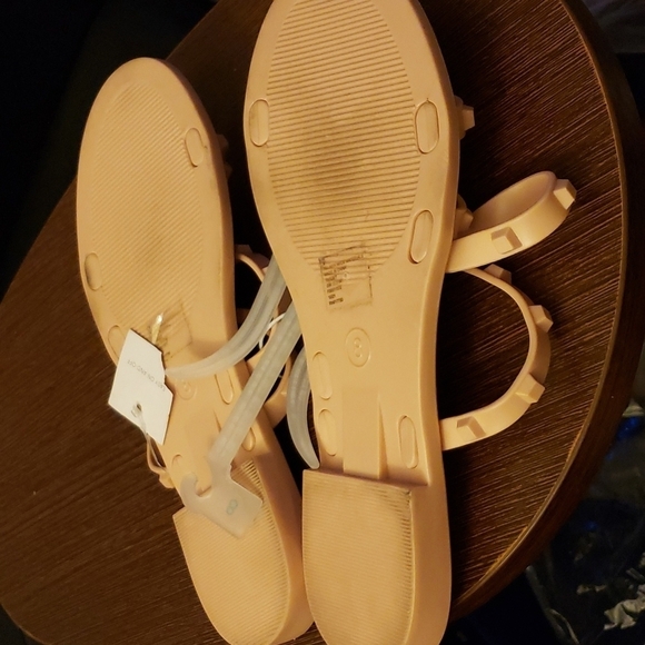 Shade & Shore Liv Jelly Slide Caged Sandals in Blush Size 8 - Picture 5 of 6